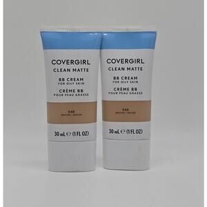 2X CoverGirl Clean Matte BB Cream Oily Skin 540 Medium 1 fl oz 24H
